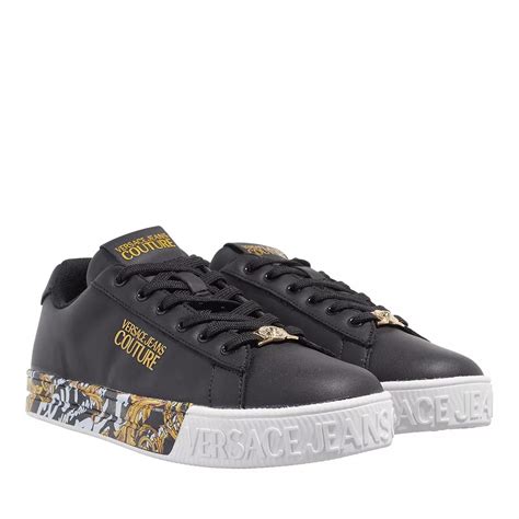 versace jeans sneaker low black|versace jeans couture sneakers women's.